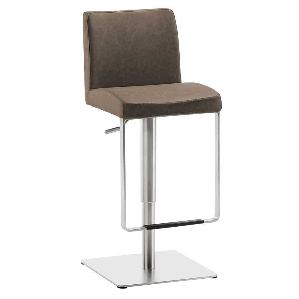 Brauner Barstuhl im modernen Design - Litium