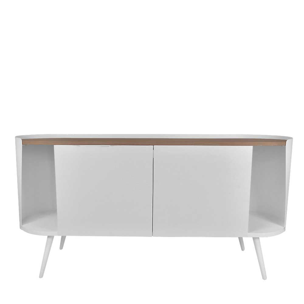 Design Stahl Sideboard in Weiß - Yunike