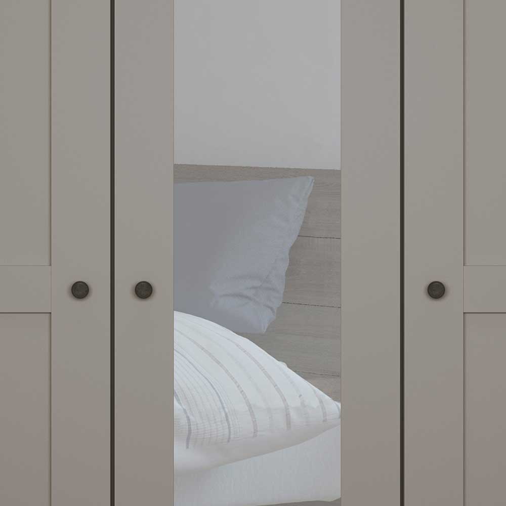 Country Style Kleiderschrank in Hellgrau - Ridonna