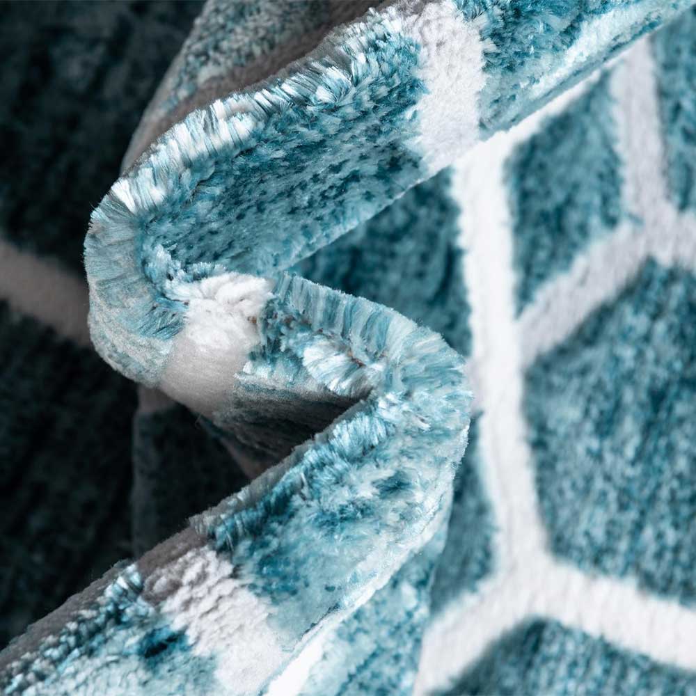 Geometrisch gemusterter Teppich mit Kurzflor - Calencio