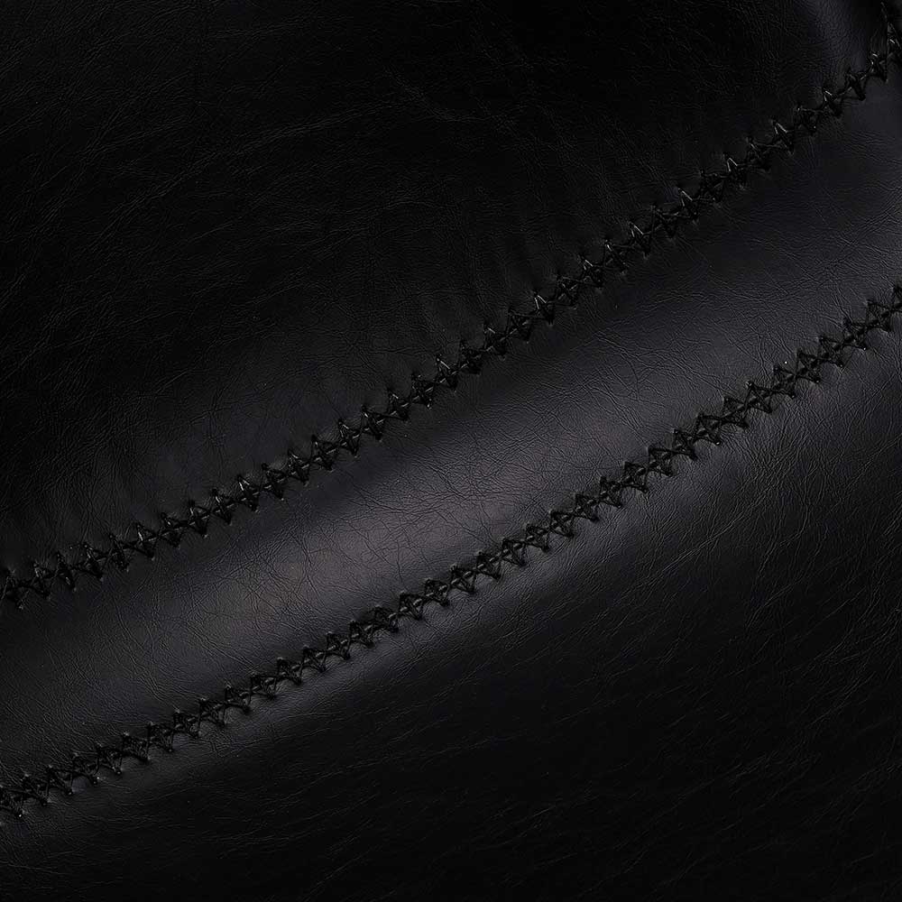 Kunstleder Barstuhl in Schwarz - Bennetto (2er Set)