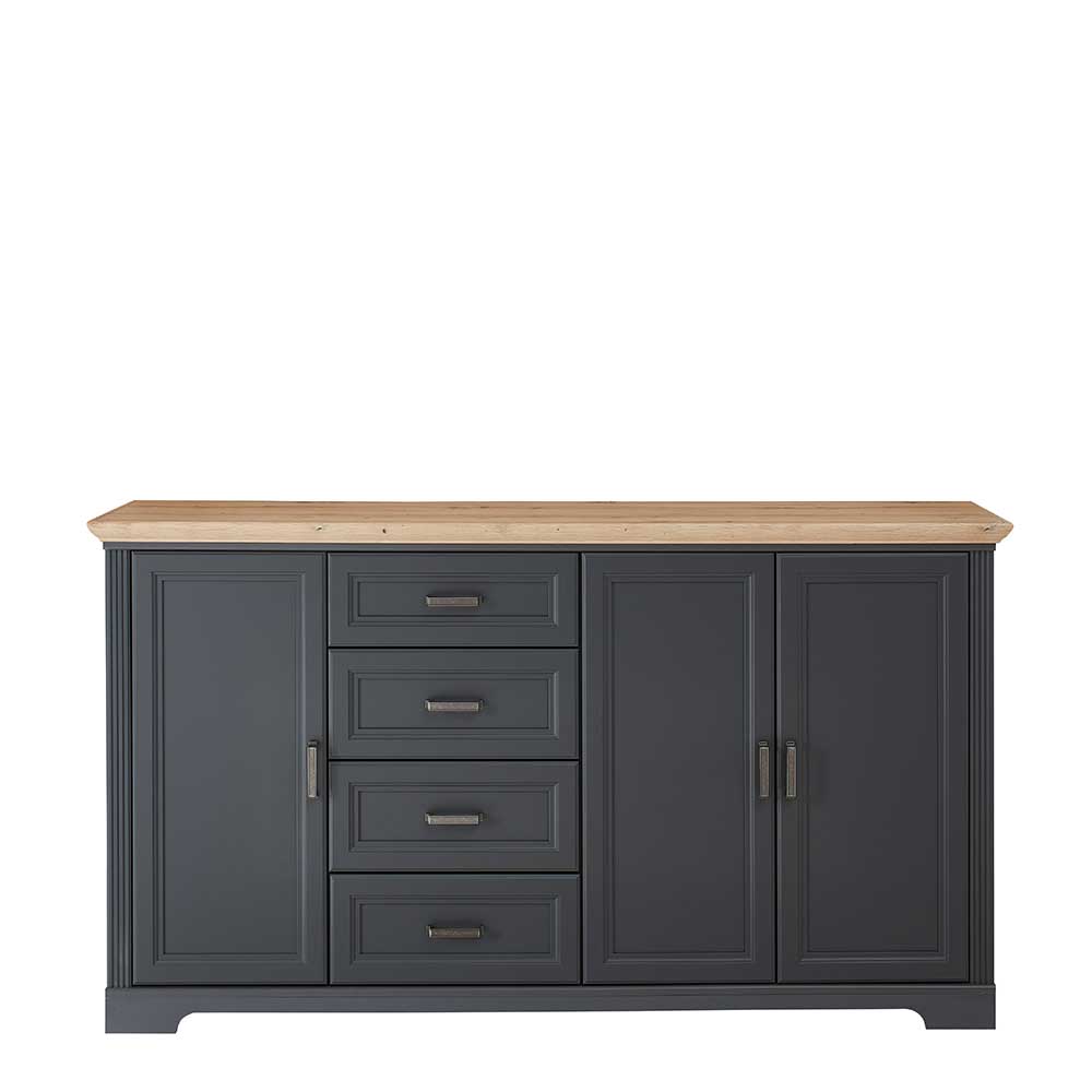Hohes Sideboard in Dunkelgrau & Eiche - Joe
