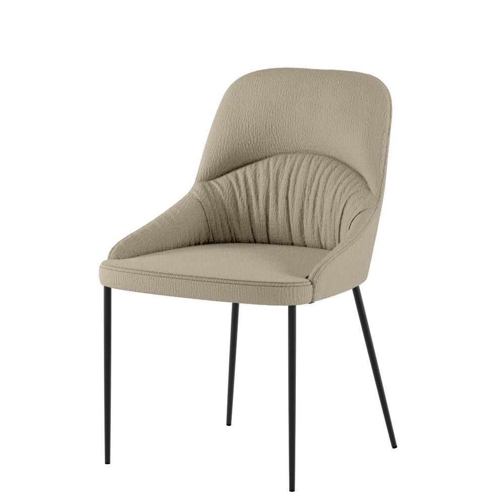 Esszimmerstuhl in Beige und Schwarz - Cross (4er Set)