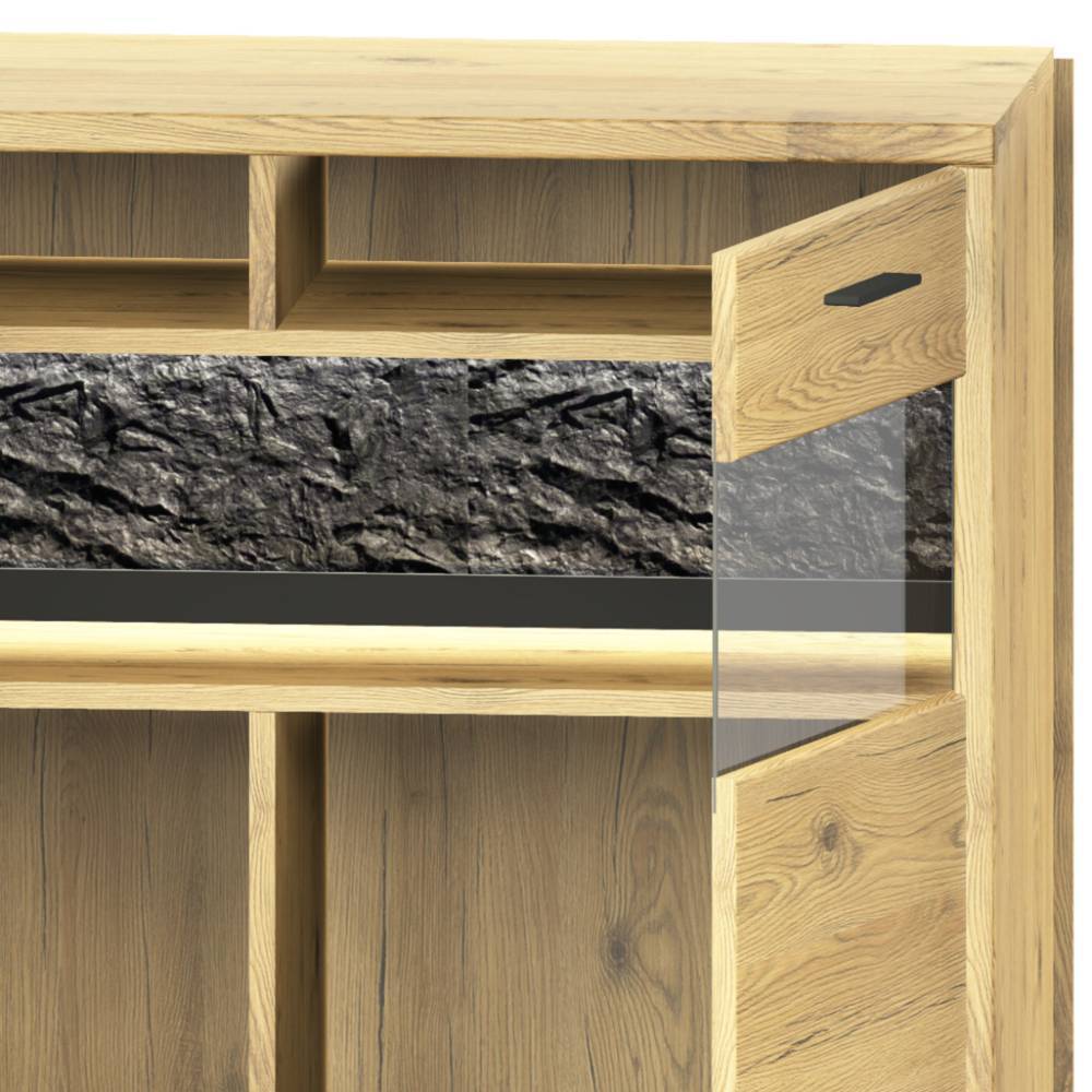 Massivholz Sideboard und Paneel Set - Friburgo (zweiteilig)