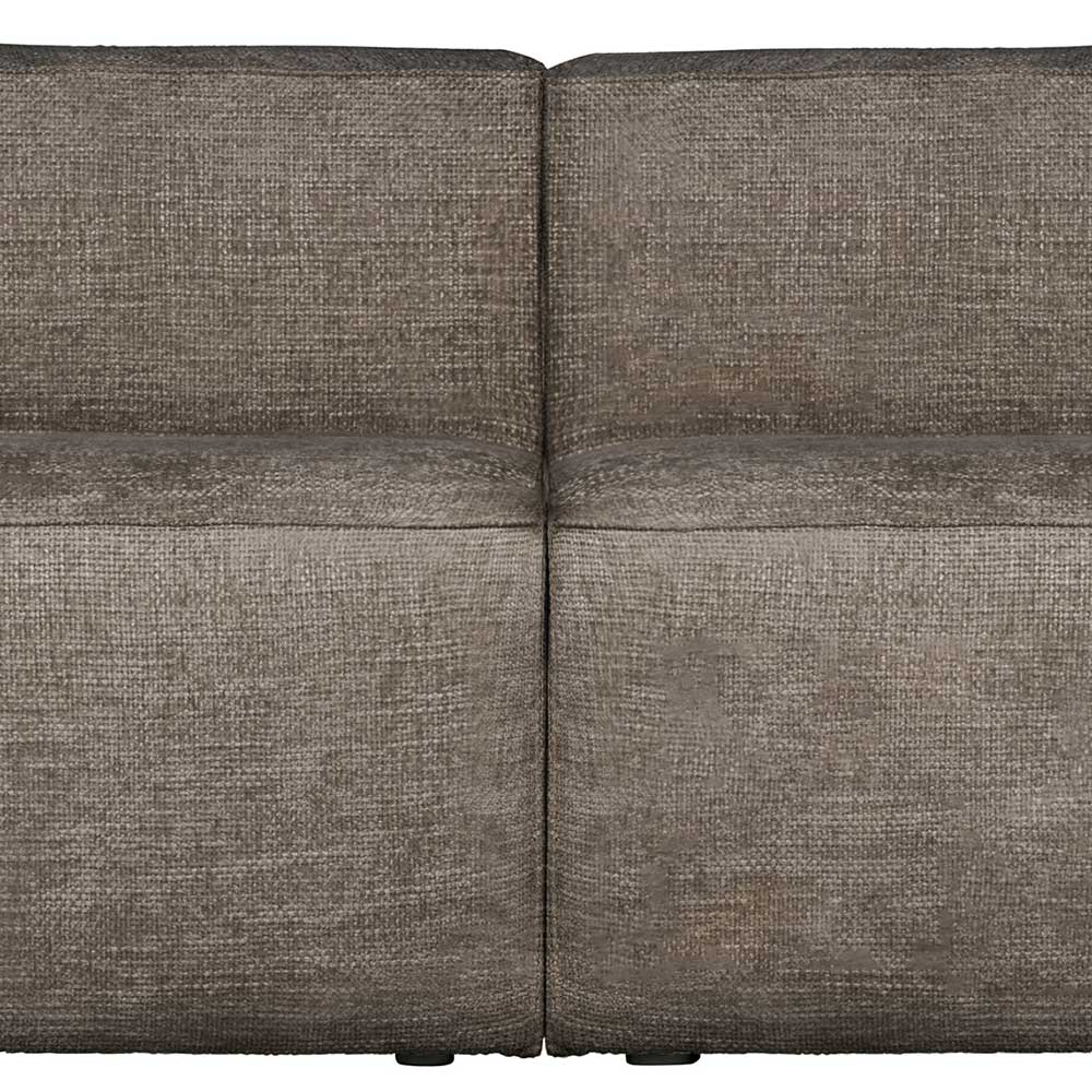 3,5er Wohnzimmer Sofa aus Strukturstoff Beigegrau - Babro
