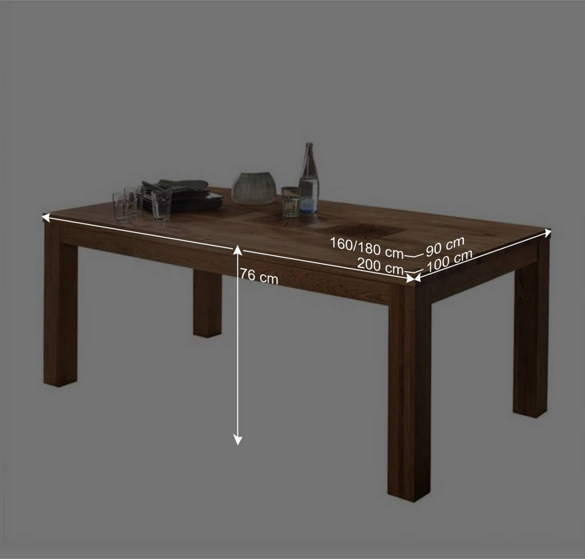 Esszimmertisch Troncon aus Wildeiche Massivholz