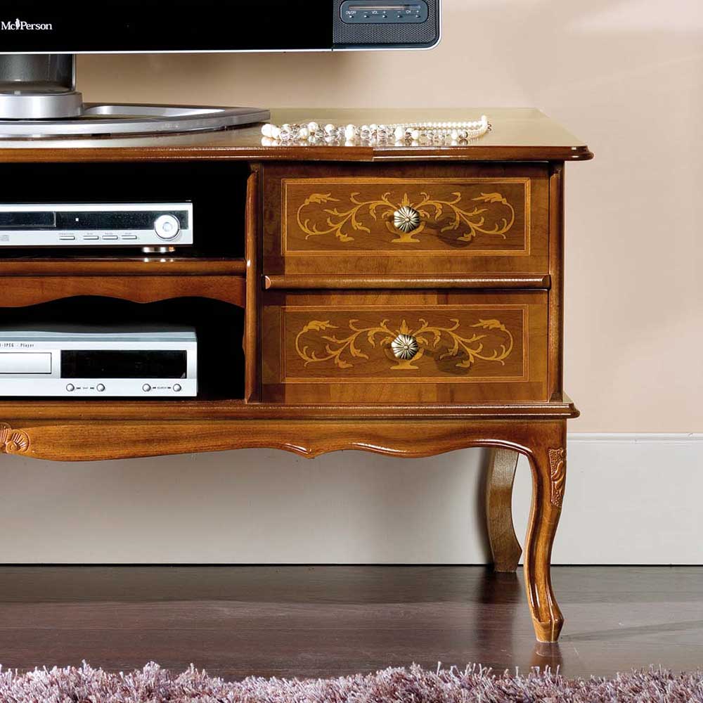 123 cm breite TV Kommode Agosto im Barockstil
