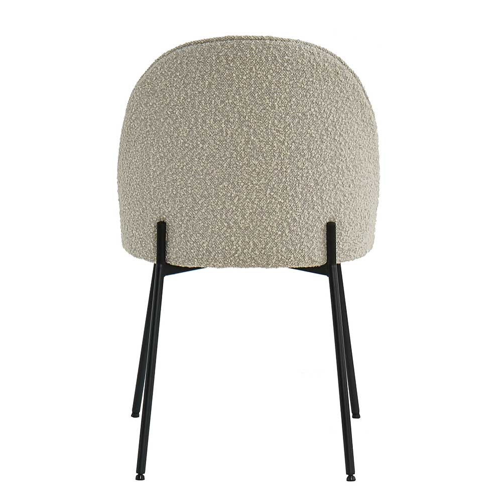 Stühle in Beigegrau mit Schwarz - Facanella (2er Set)