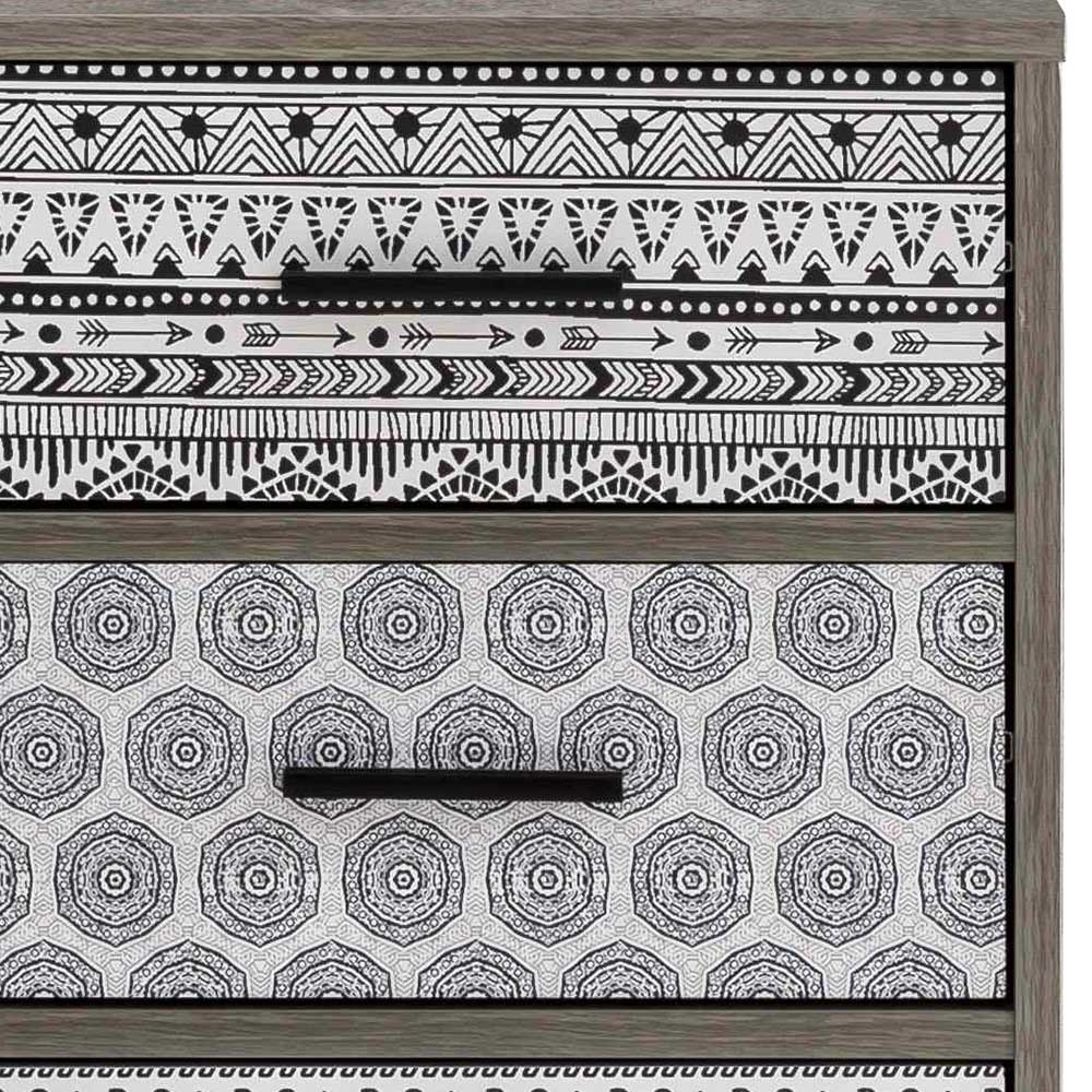 40x106x38 cm Design Hochkommode mit drei Schubladen - Drondo