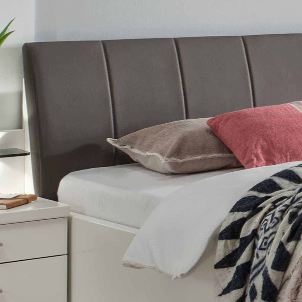 Komplett Schlafzimmer Ronis mit Einzelbett in Komforthöhe (fünfteilig)