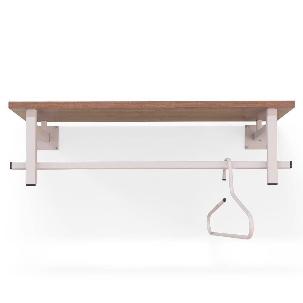 Hängegarderobe in Taupe und Walnuss Optik - Rumion