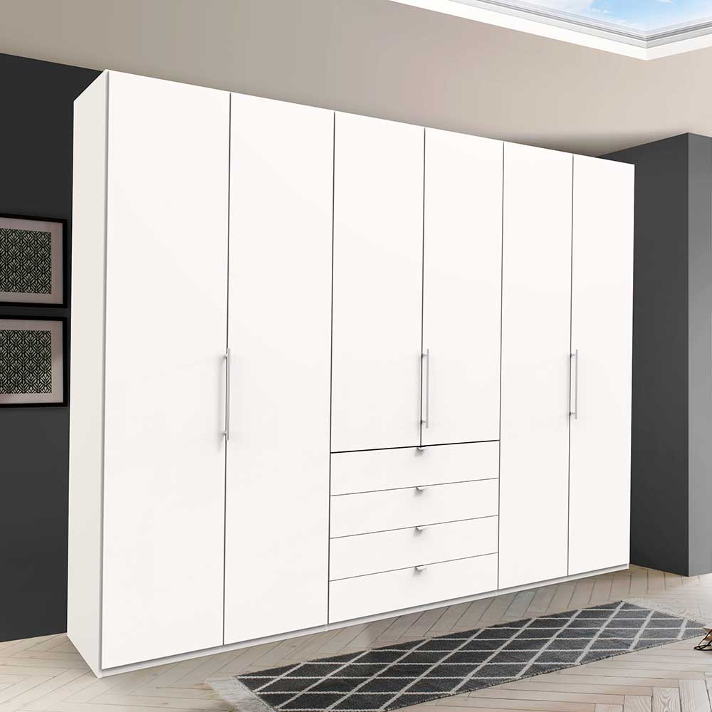 Weißer Schrank für Schlafraum 300 cm breit - Donpiave