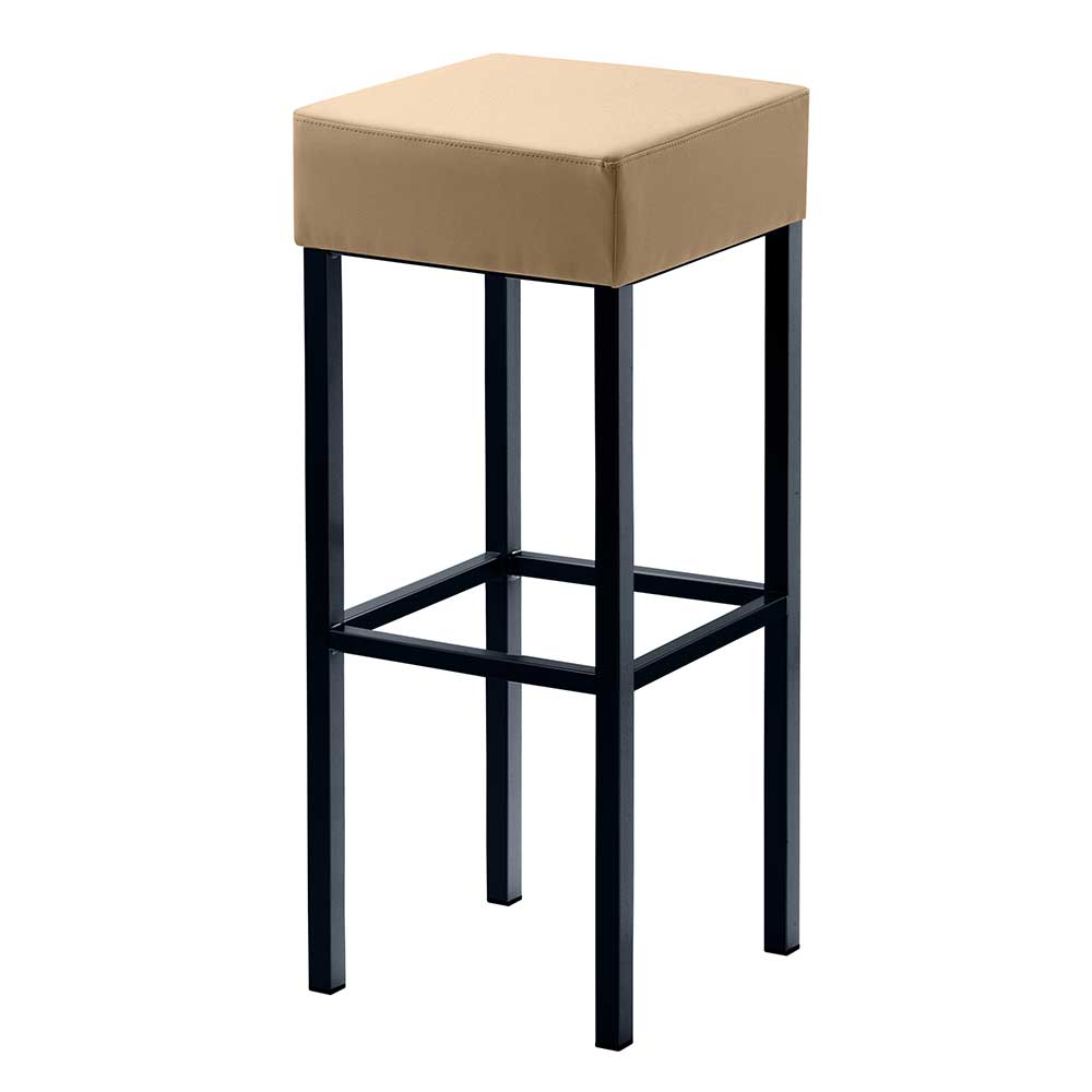 Design Barhocker in Beige & Schwarz - Tuwedia