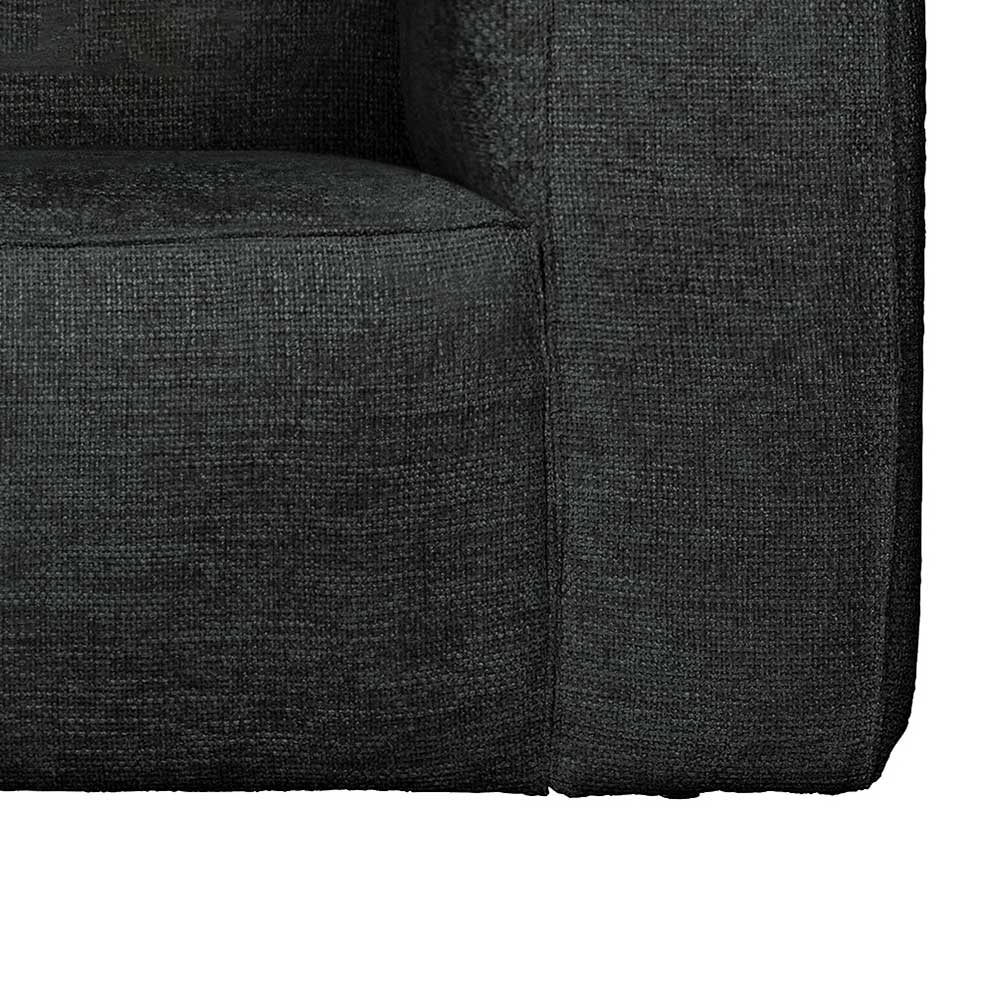 Couch aus Strukturstoff in Dunkelgrau - Filigrano