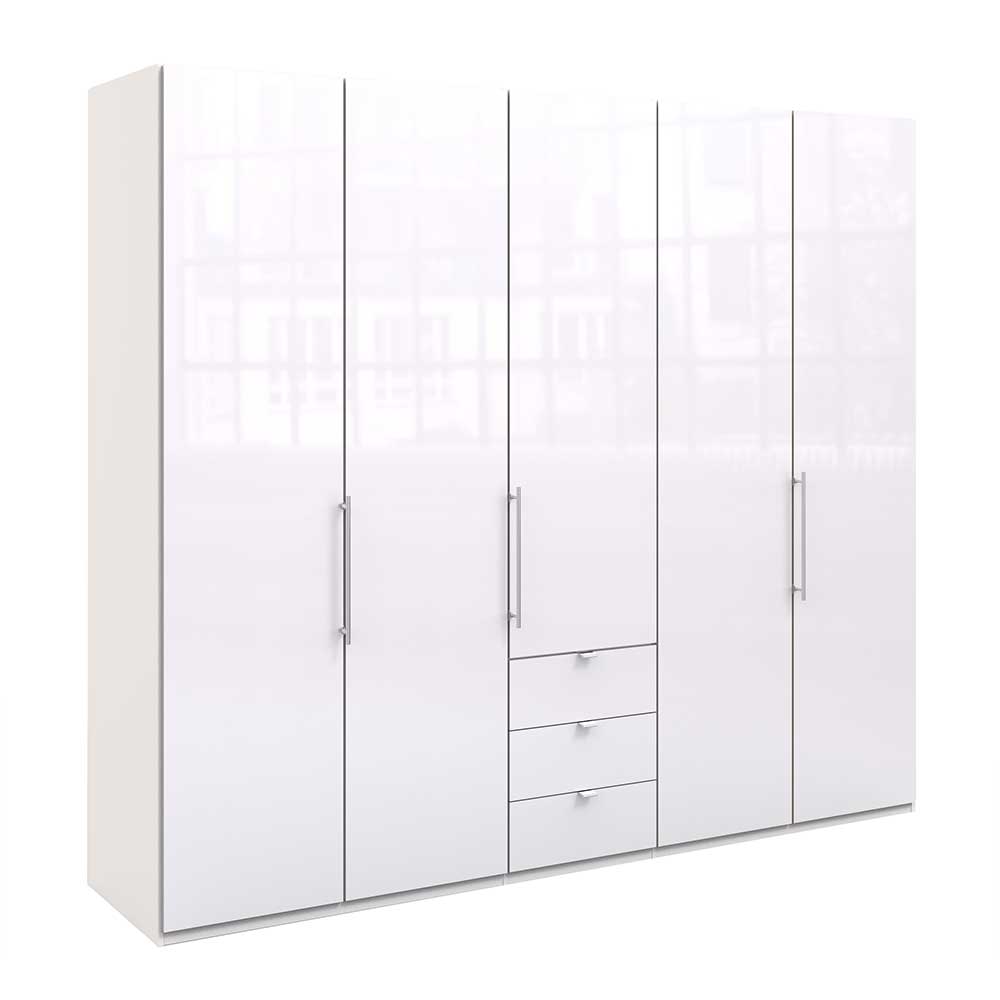 Weißer Schlafzimmer-Kleiderschrank 3-türig - Dolienca