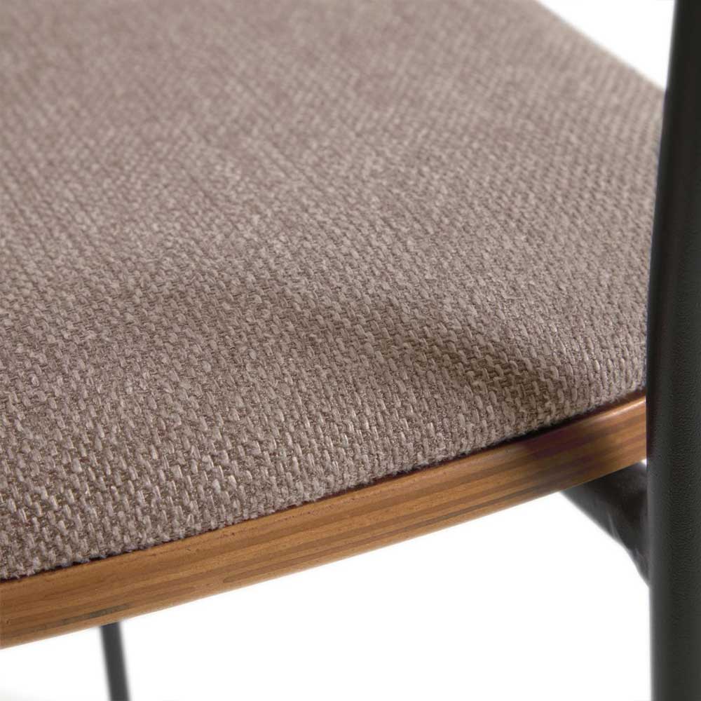 Esszimmerstühle in Walnuss & Taupe - Barbara (4er Set)