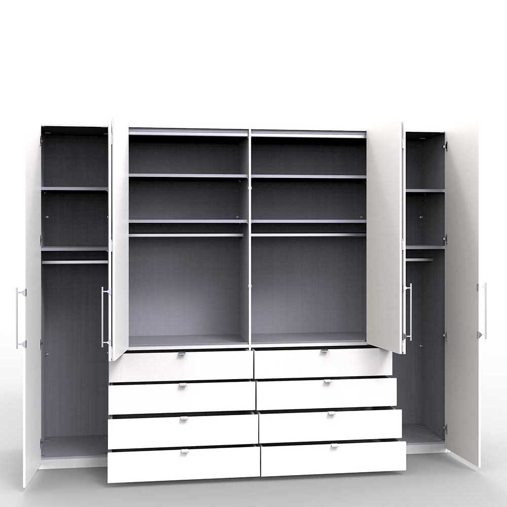 XXL Schlafzimmer-Kleiderschrank mit acht Schubladen - Tivierto