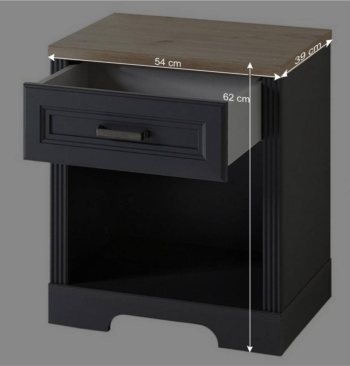 Design PC Tisch mit Rollcontainer - Joe (zweiteilig)