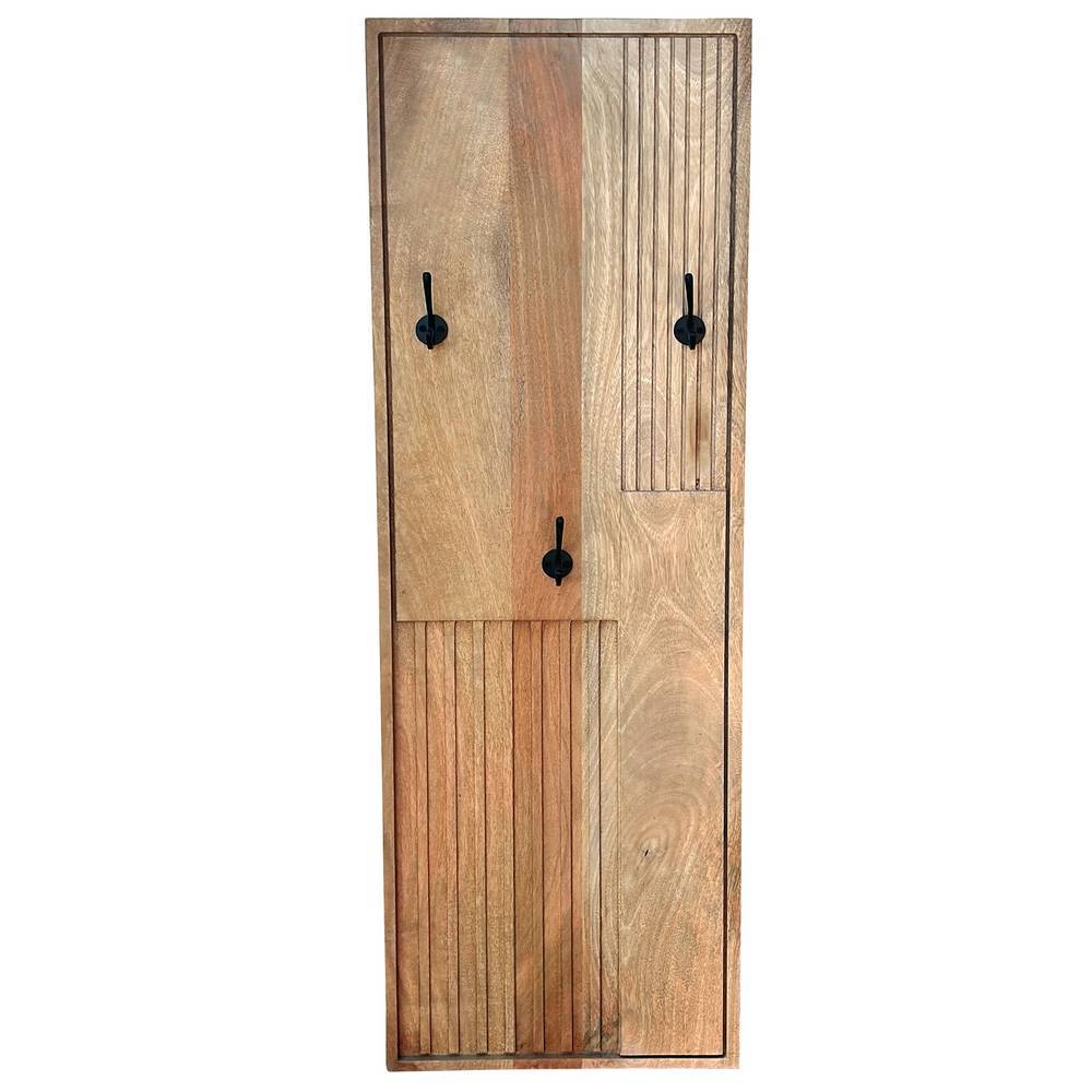 Garderobenpaneel mit drei Metall-Haken - Peravia