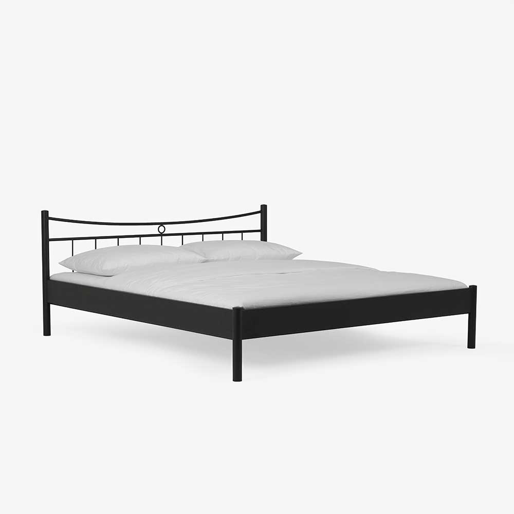 Metall Bett Halfa in Schwarz