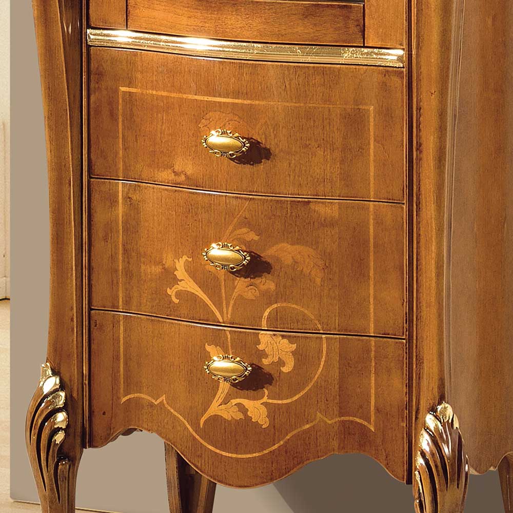 Kleiner Vitrinenschrank mit Tür & Schubladen - Carlenna I