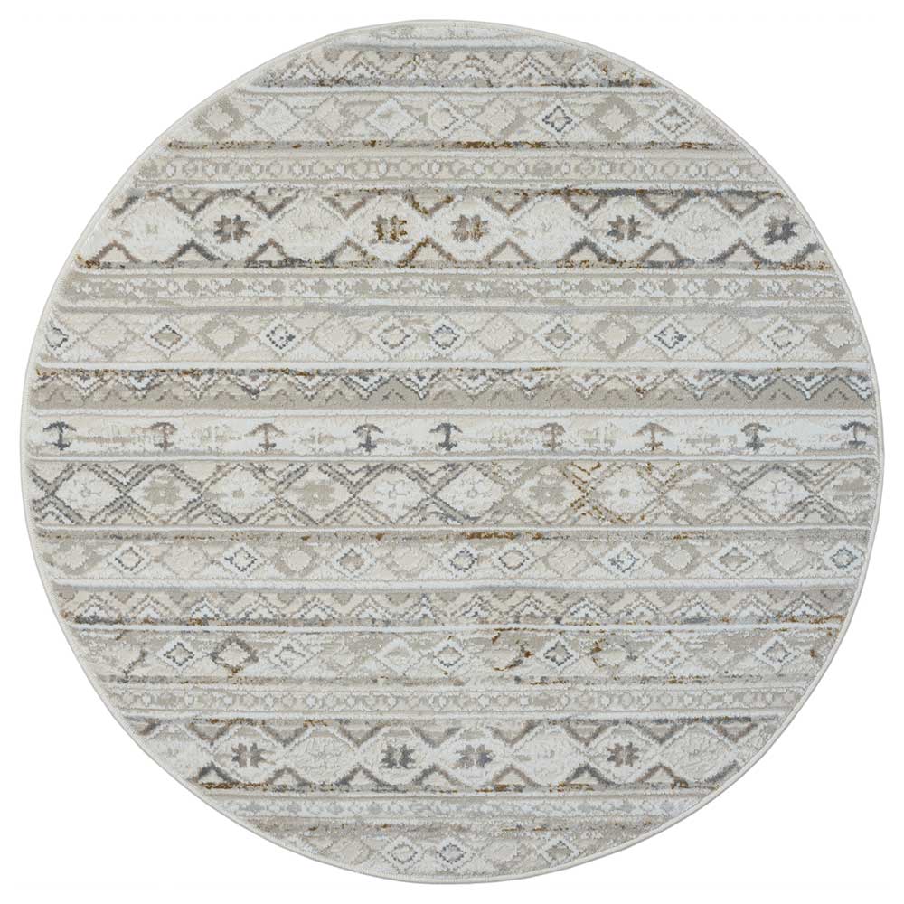 Runder Teppich im Ethno Design - Accaro