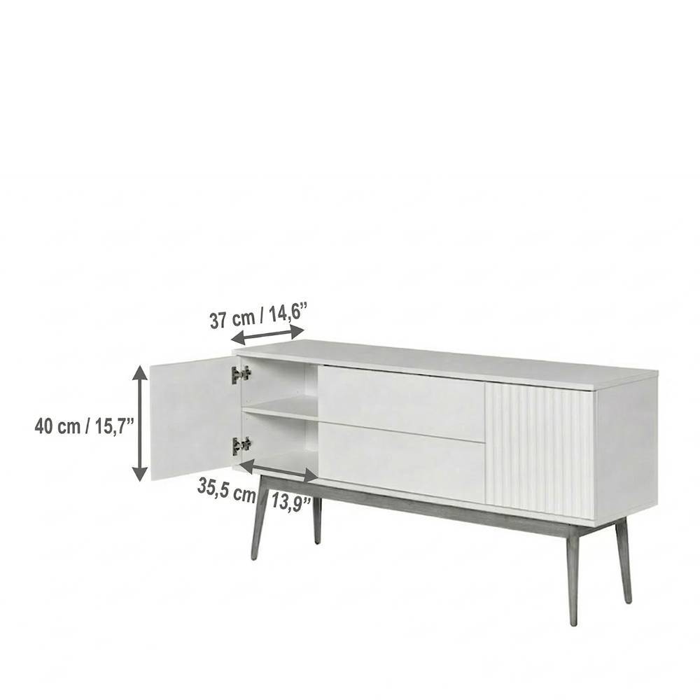 Scandi Chic Sideboard in Weiß - Cocoa