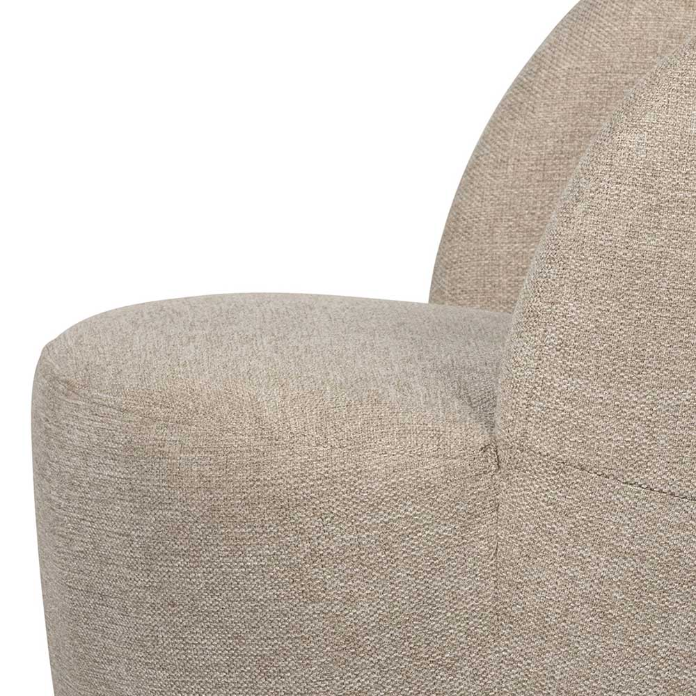 Drehbarer Polstersessel in Beige meliert - Cagara