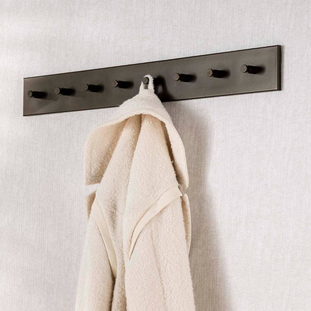 Metall-Hakenleiste in Dunkelbraun Bronze - Matic