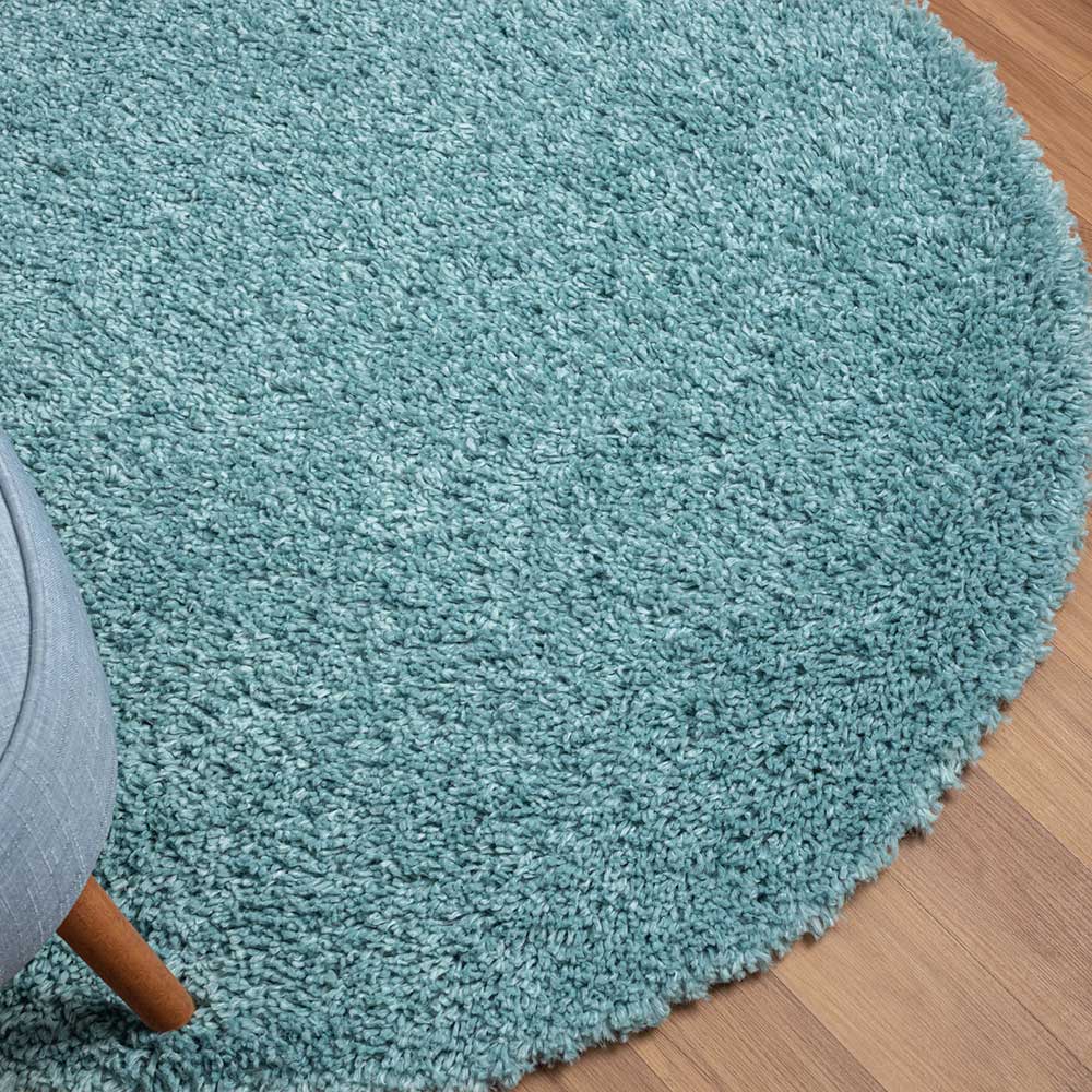 150 cm Runder Teppich in Hellblau - Chiyom