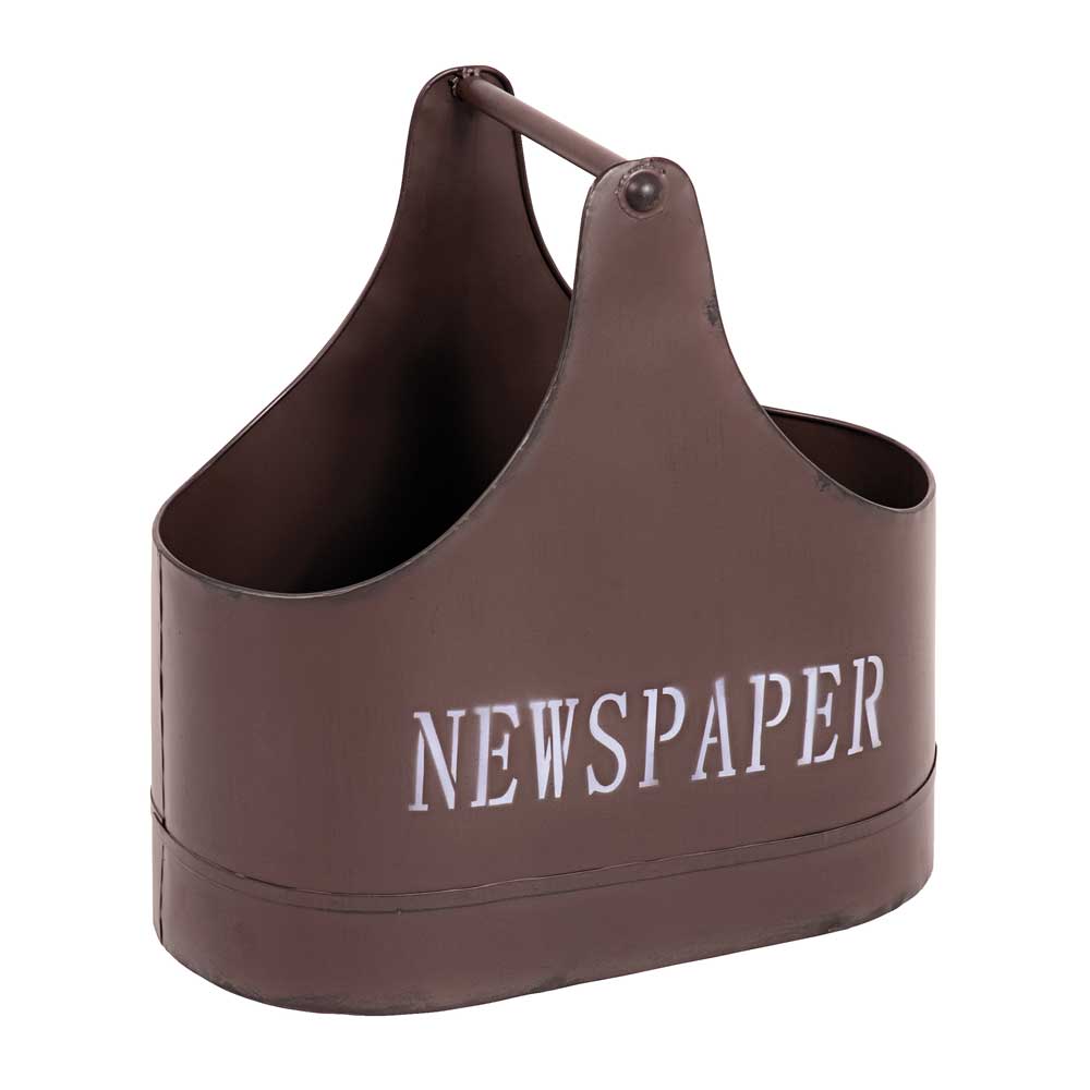 Design Zeitungskorb Lioban in Braun