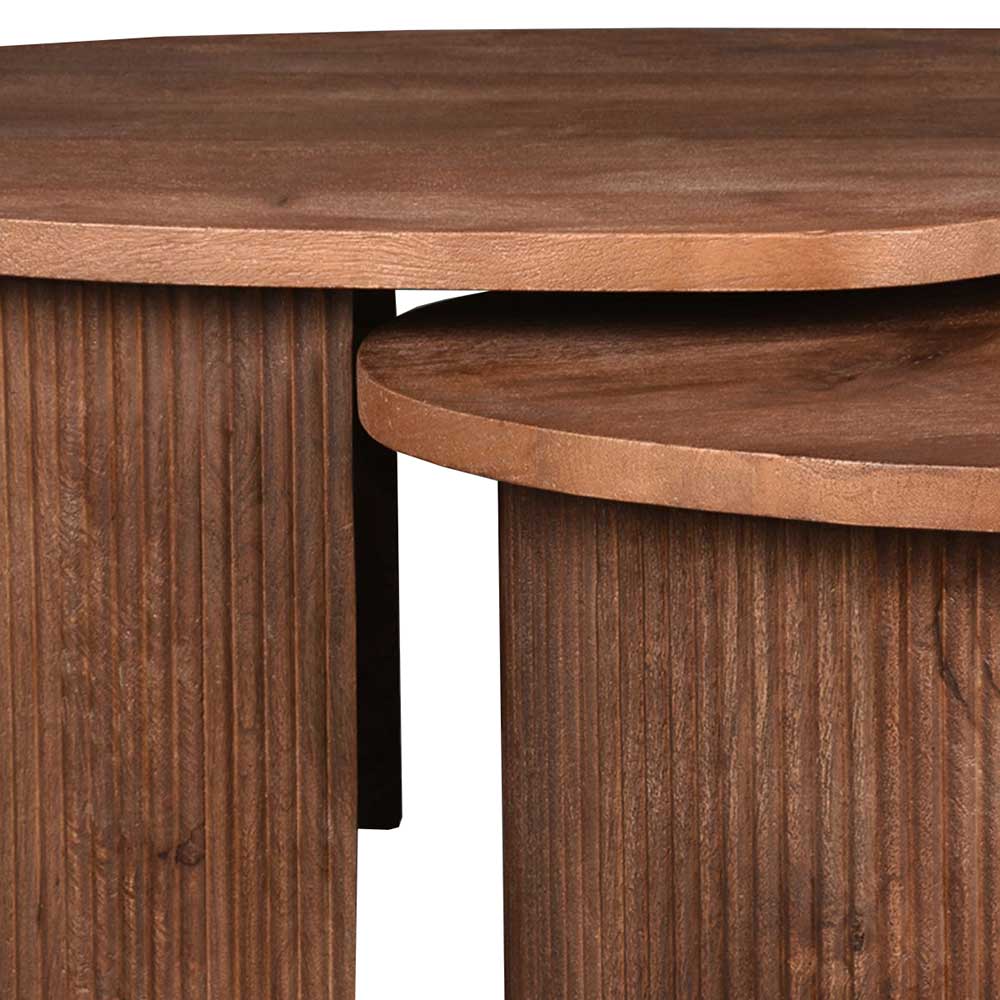 Wohnzimmertisch Duo aus Mangoholz - Flash (zweiteilig)