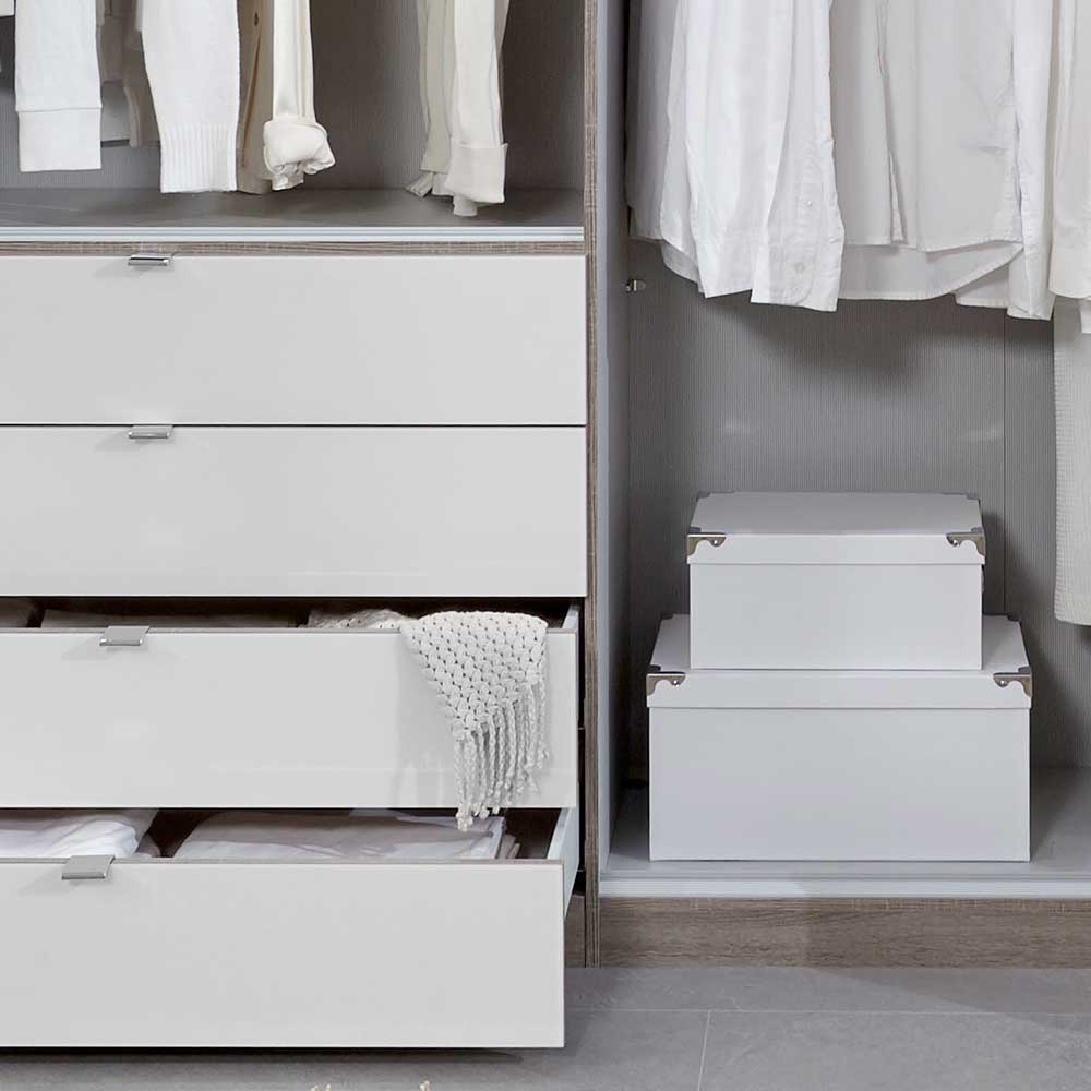Kleiderschrank mit Passepartout & LED Licht - Empresian