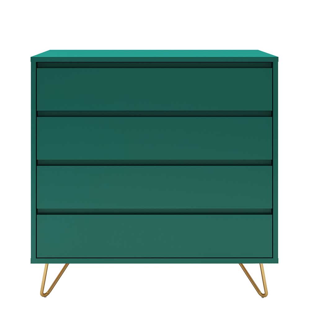 90x90x40 cm 4 Schubladen Kommode in Grün - Ricriava