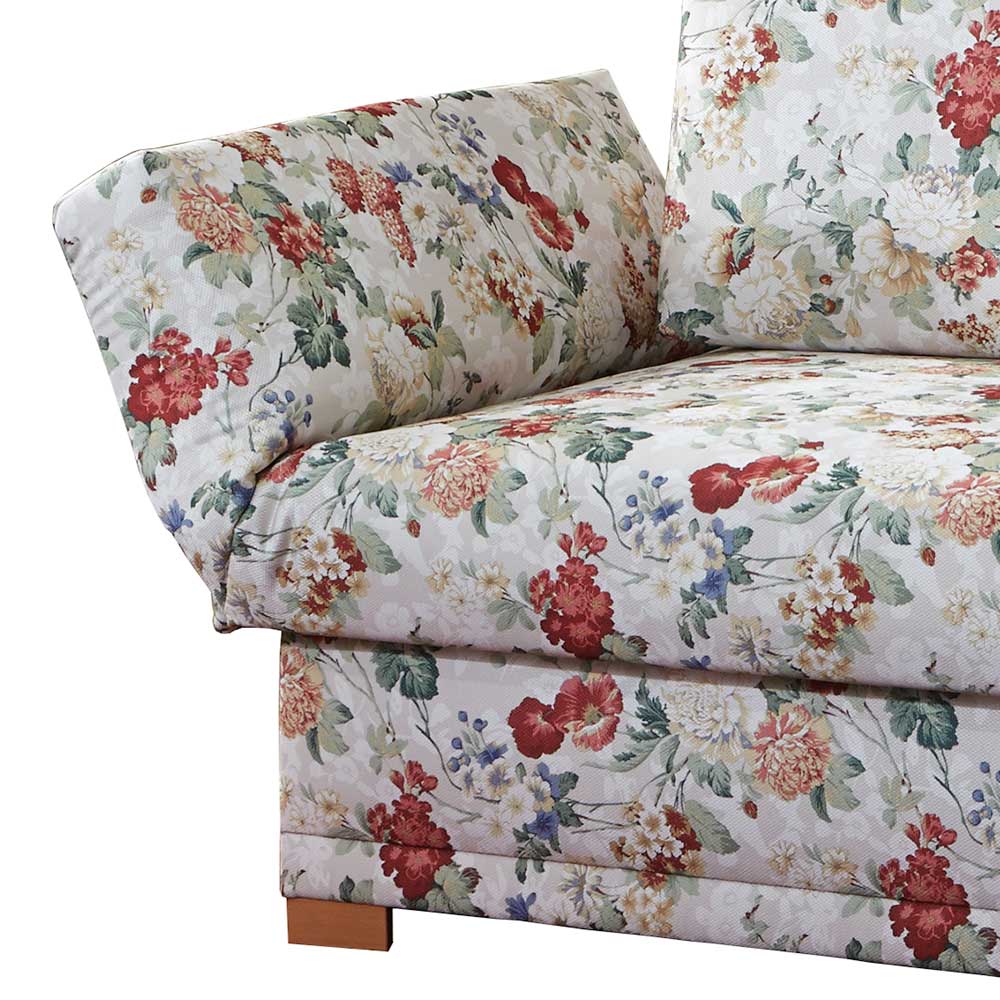 176x84x86 Landhaus Schlafsofa mit Blumen - Daniele