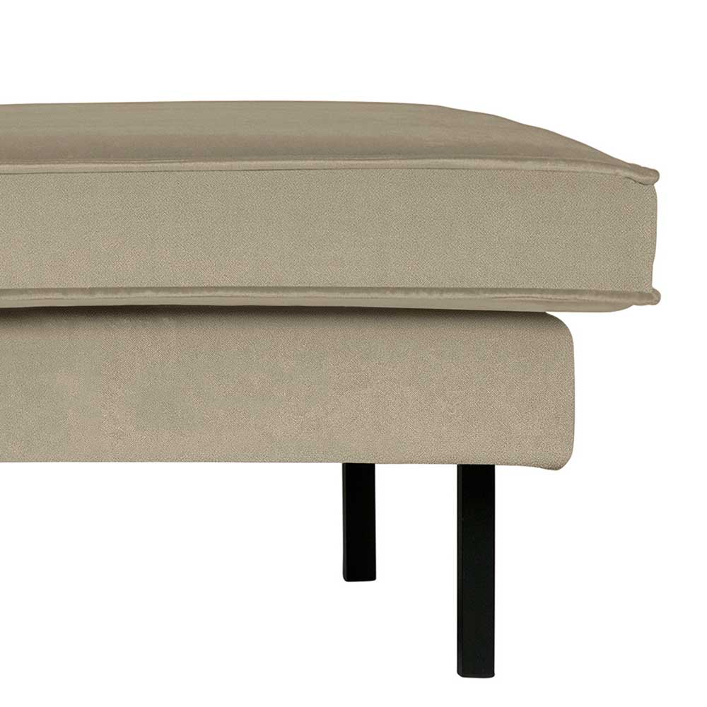 Zweisitzer Lounge Sofa aus Samt in Khaki - Afeiro