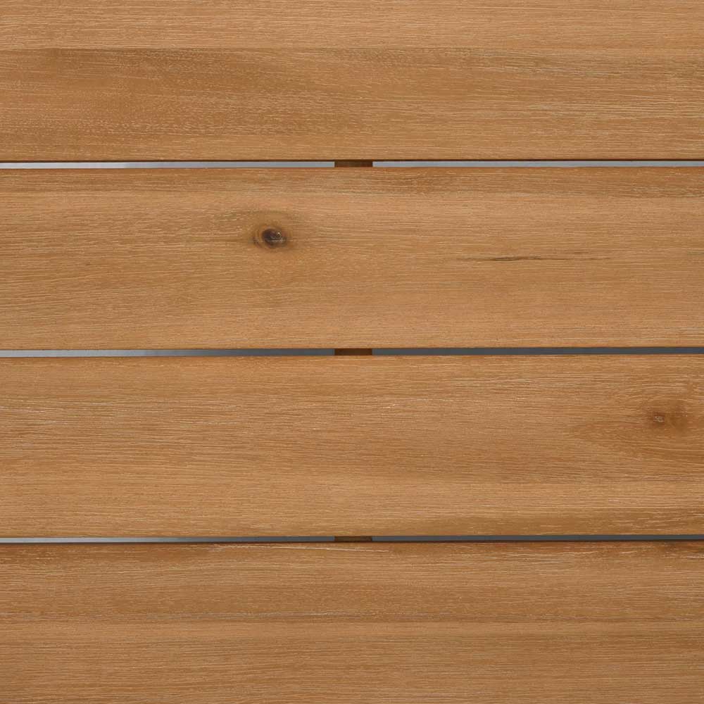 Struktur der Akazienholz-Tischplatte mit Lattenoptik für den Gartentisch – Captino