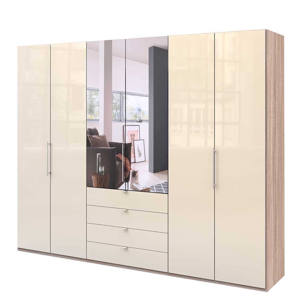 Schlafzimmer Kleiderschrank mit Spiegel Falttür - Rativian