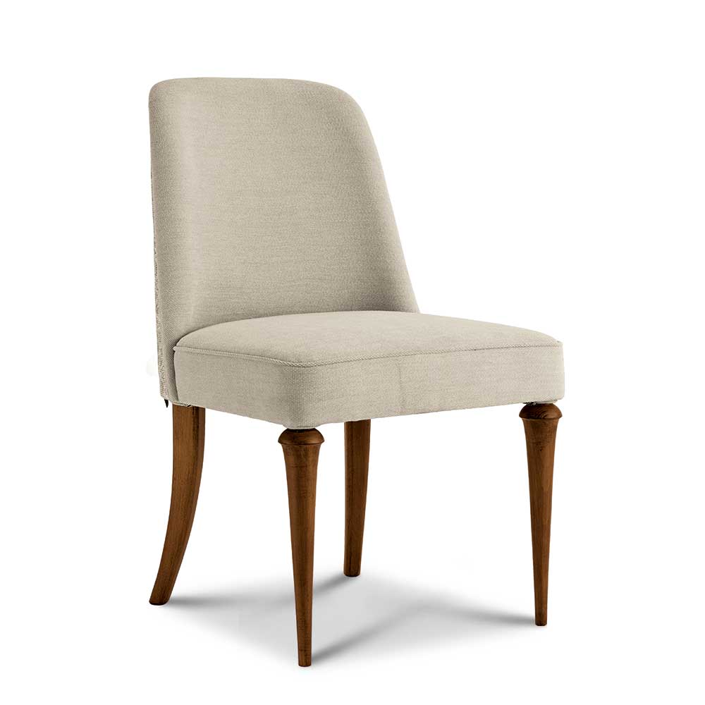 Eleganter Polsterstuhl in Beige Strukturstoff - Coprium