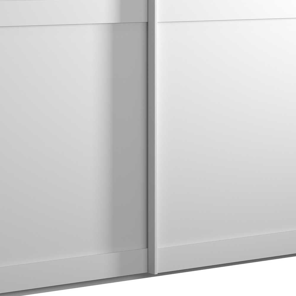 Modern Country Schwebetüren-Schrank in Weiß - Flinn