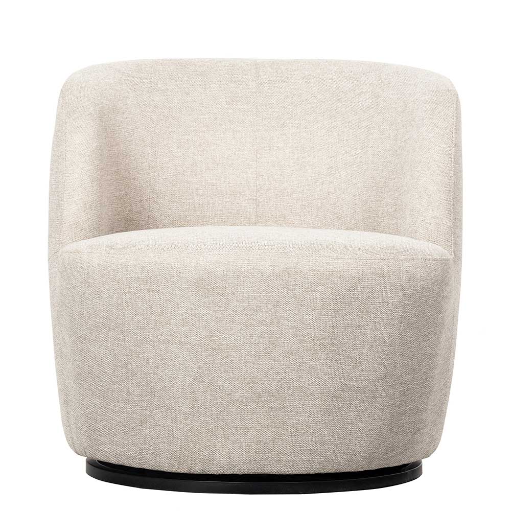 Drehsessel in Offwhite Webstoff - Alcarizora