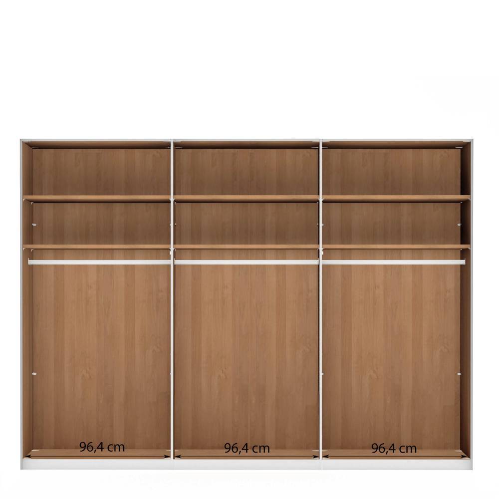 6-türiger Schrank mit Glas Dunkelbraun - Hung