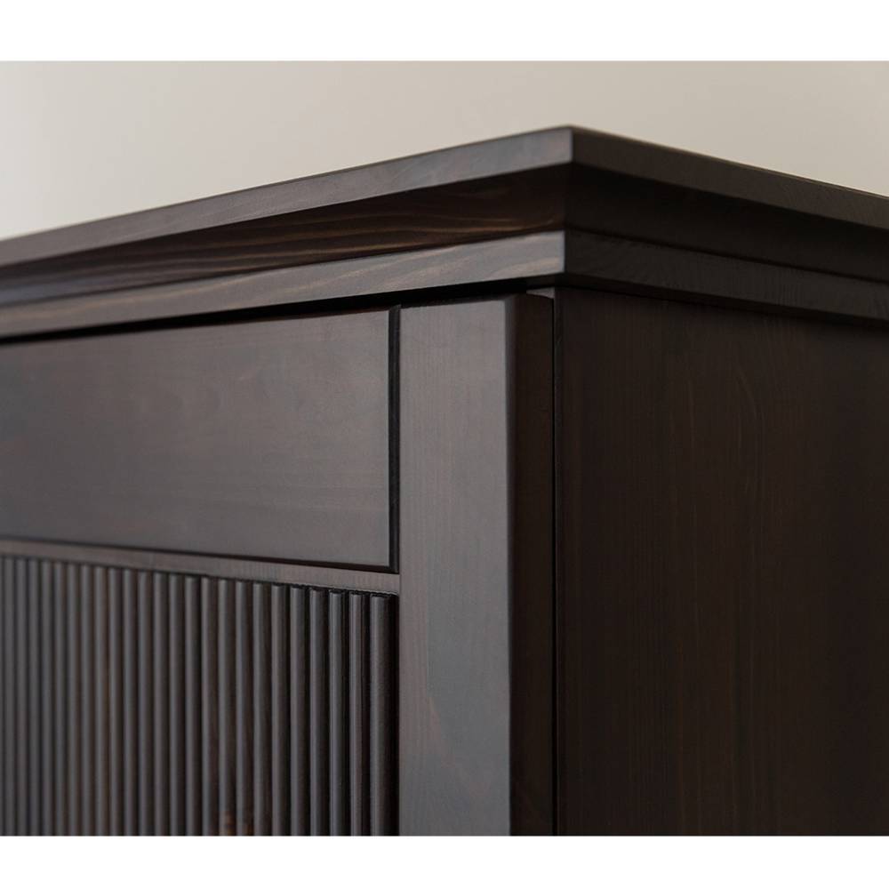 Modern Country Kleiderschrank in Dunkelbraun - Nauizia