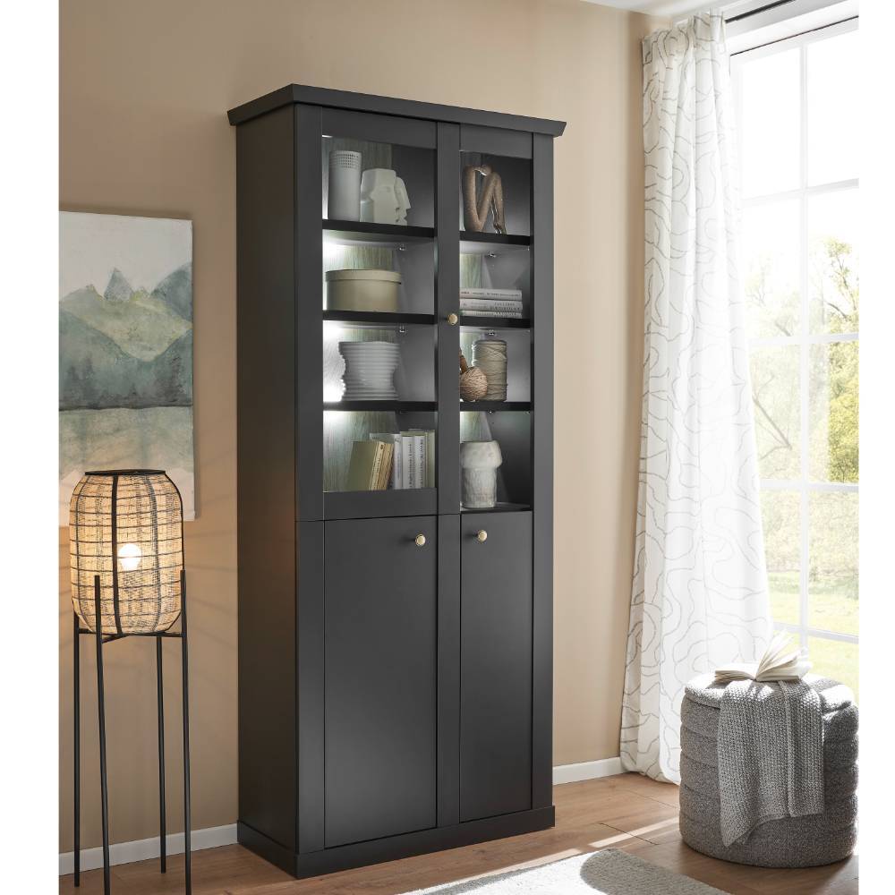 Modern Country TV Anbauwand Set - Lulumo (vierteilig)