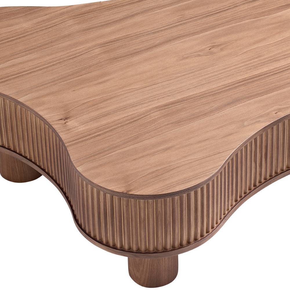 Design-Wohnzimmertisch in Walnuss Furnier - Foliage