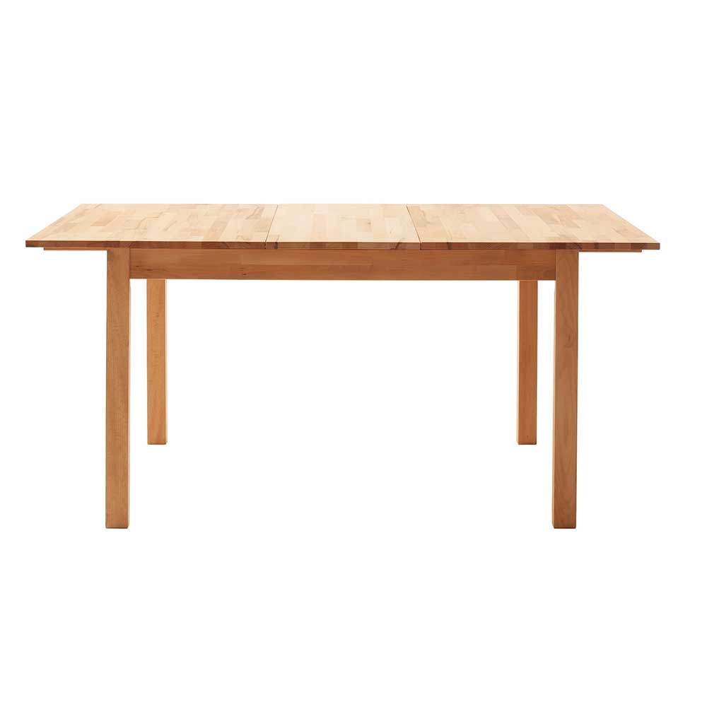 Ausziehbarer Esstisch aus hellem Kernbuche Massivholz in schlichtem Design – Fact