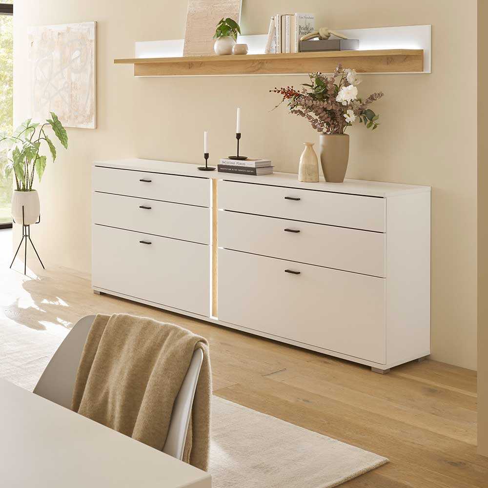 Breites Sideboard mit LED Beleuchtung - Racelyn