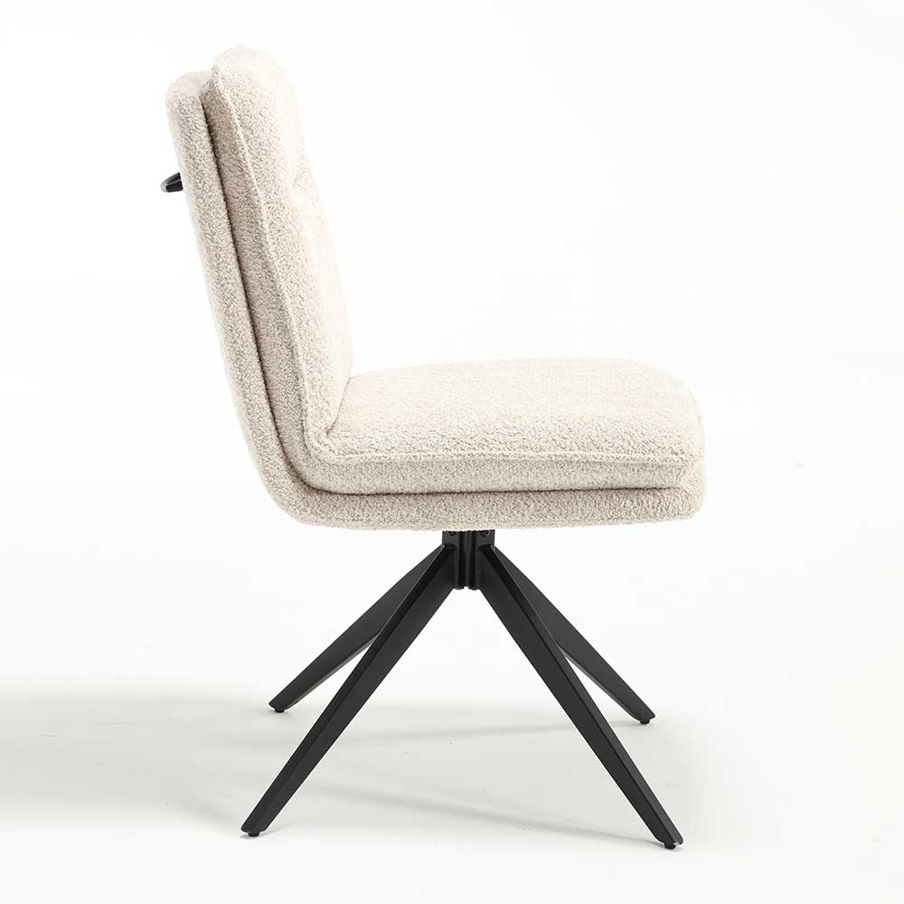 Moderne Polsterstühle mit Drehgestell - Alondra (2er Set)