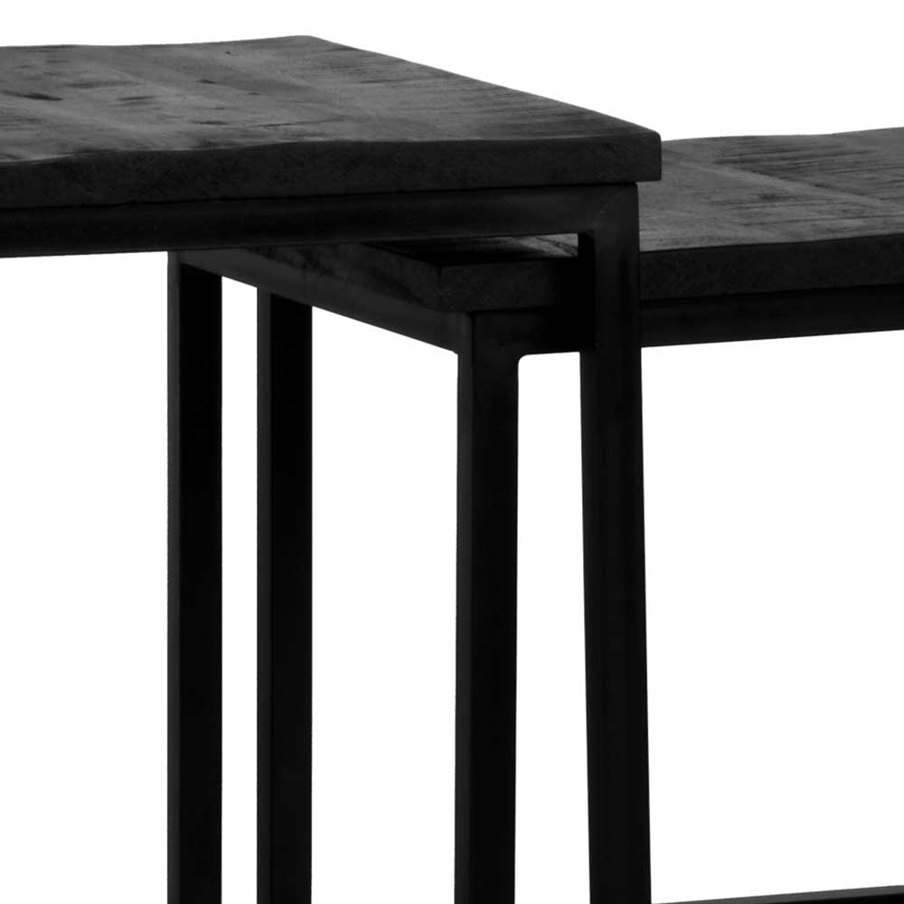 Schwarze Beistelltisch 2-Satz - Westerland (zweiteilig)