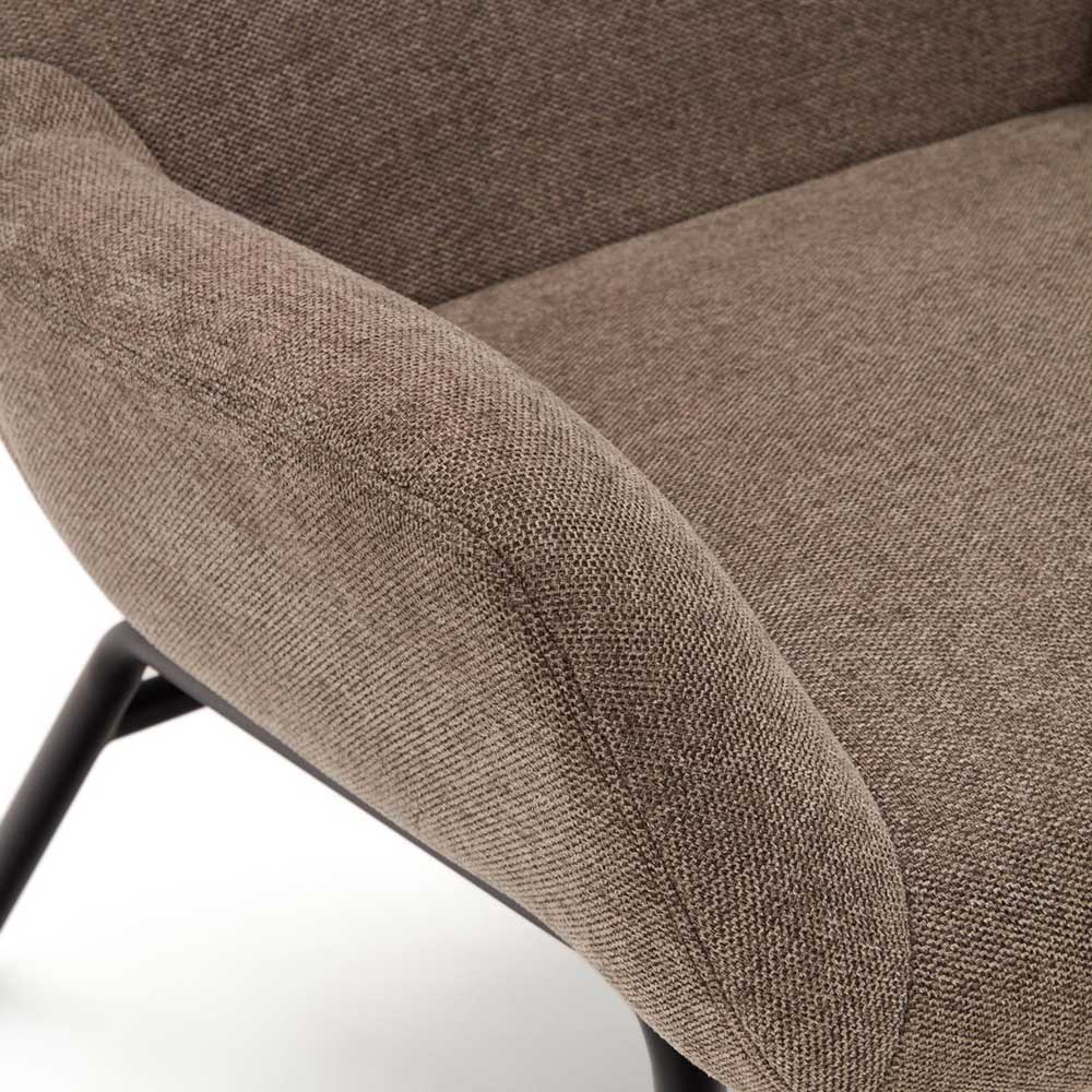 Moderner Chenille Sessel in Hellbraun - Mosso